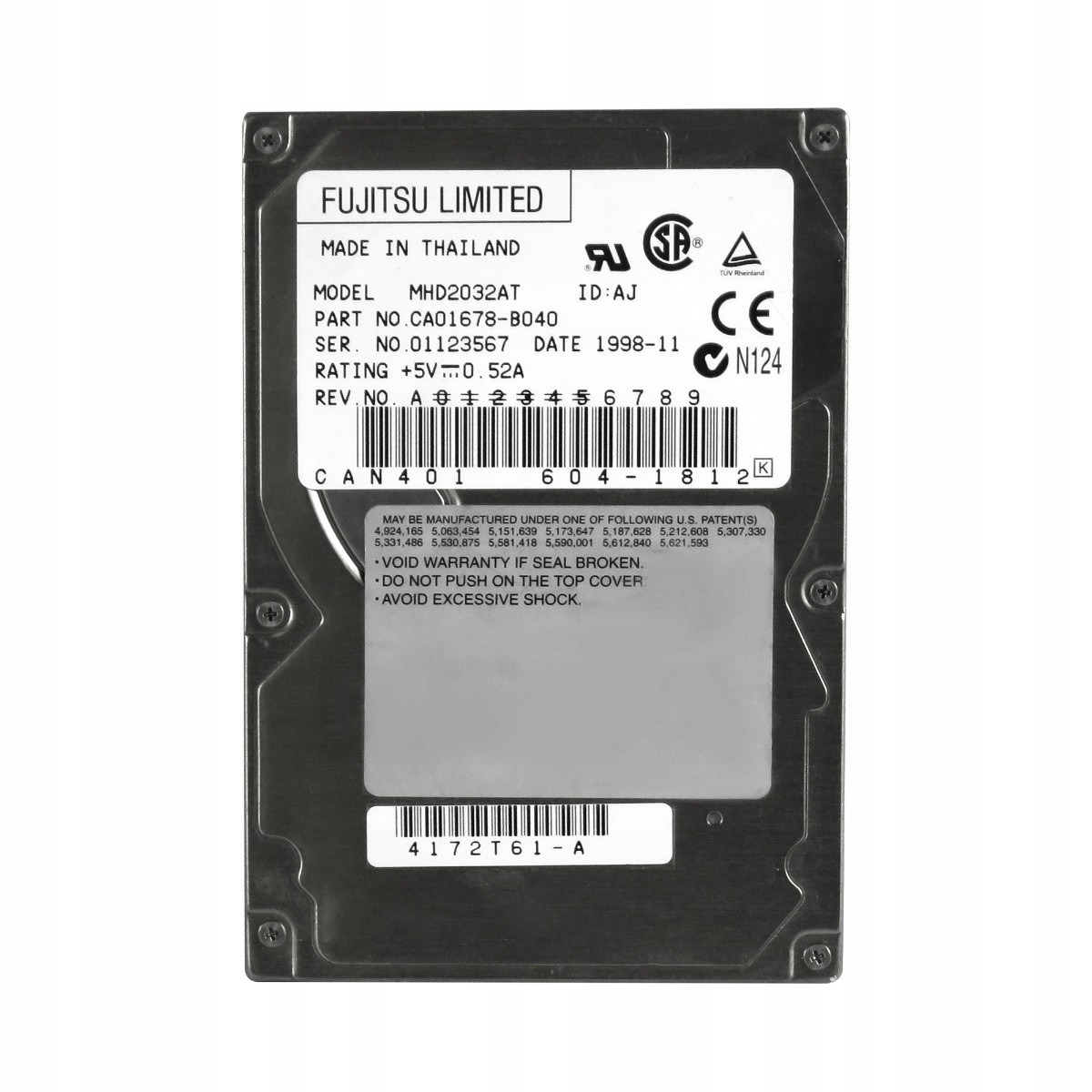 Fujitsu 3,25GB 4K Ata 2,5'' MHD2032AT