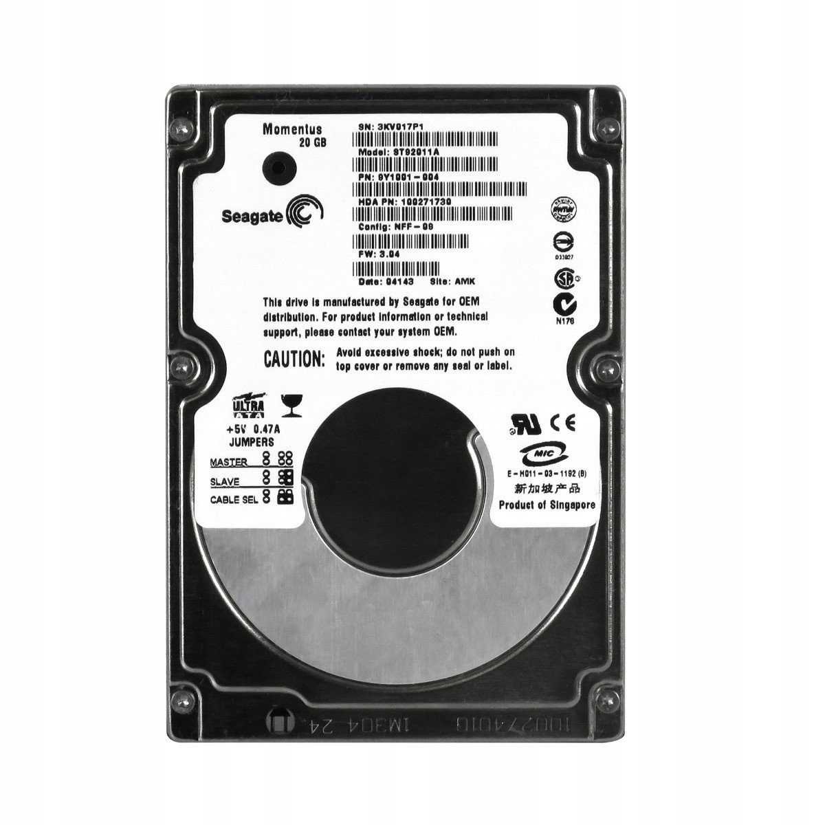 Seagate Moments 20GB 5.4K 2MB Ata 2.5'' ST92011A
