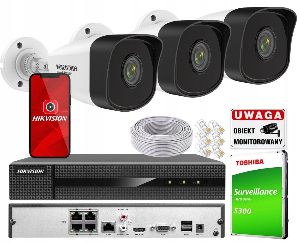 Sada kamer Hikvision 4Mpx PoE Ip pro firemní domácnost