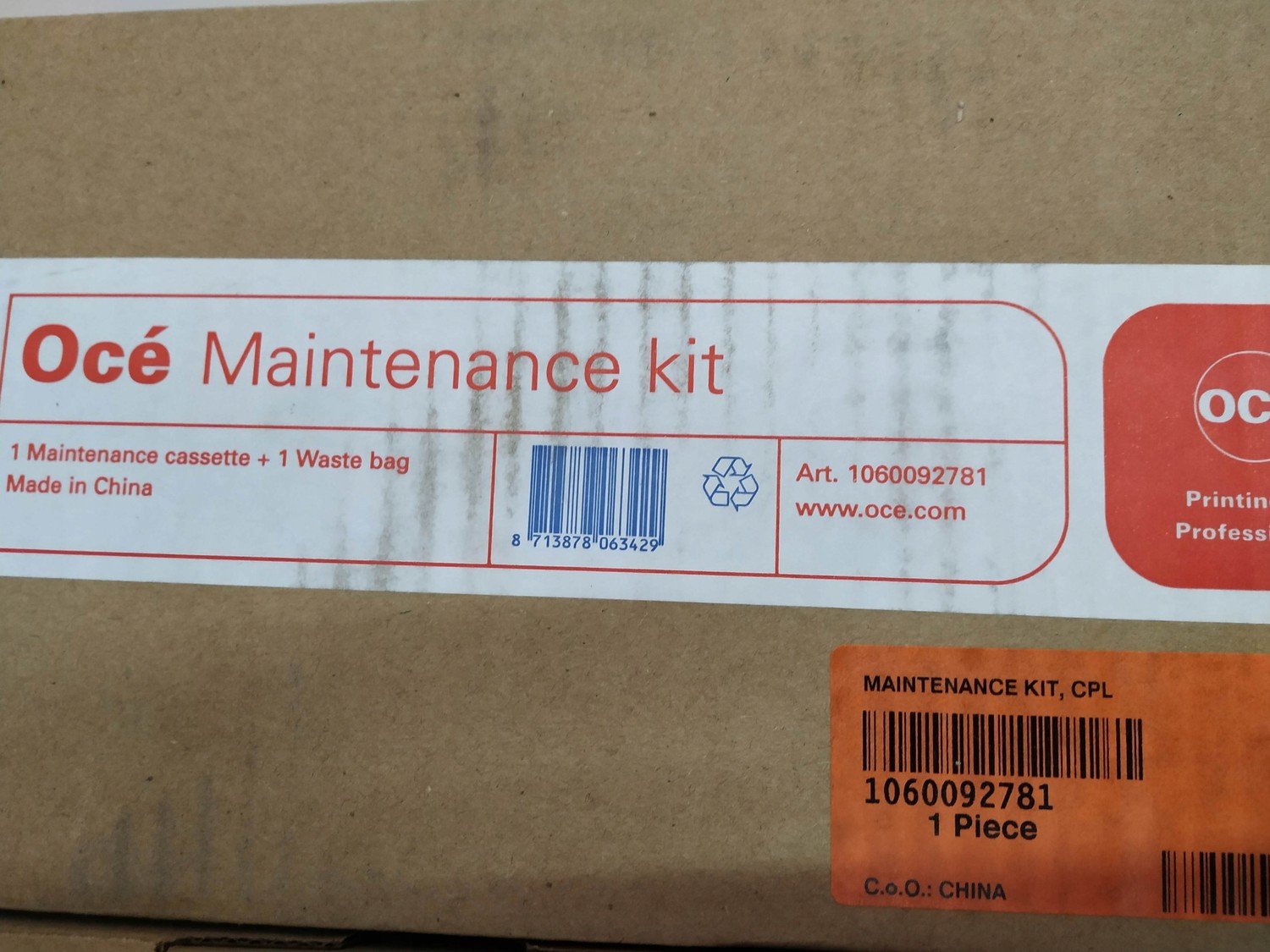 Oce Kazeta Maintenance CW300 TCS500 1060092781