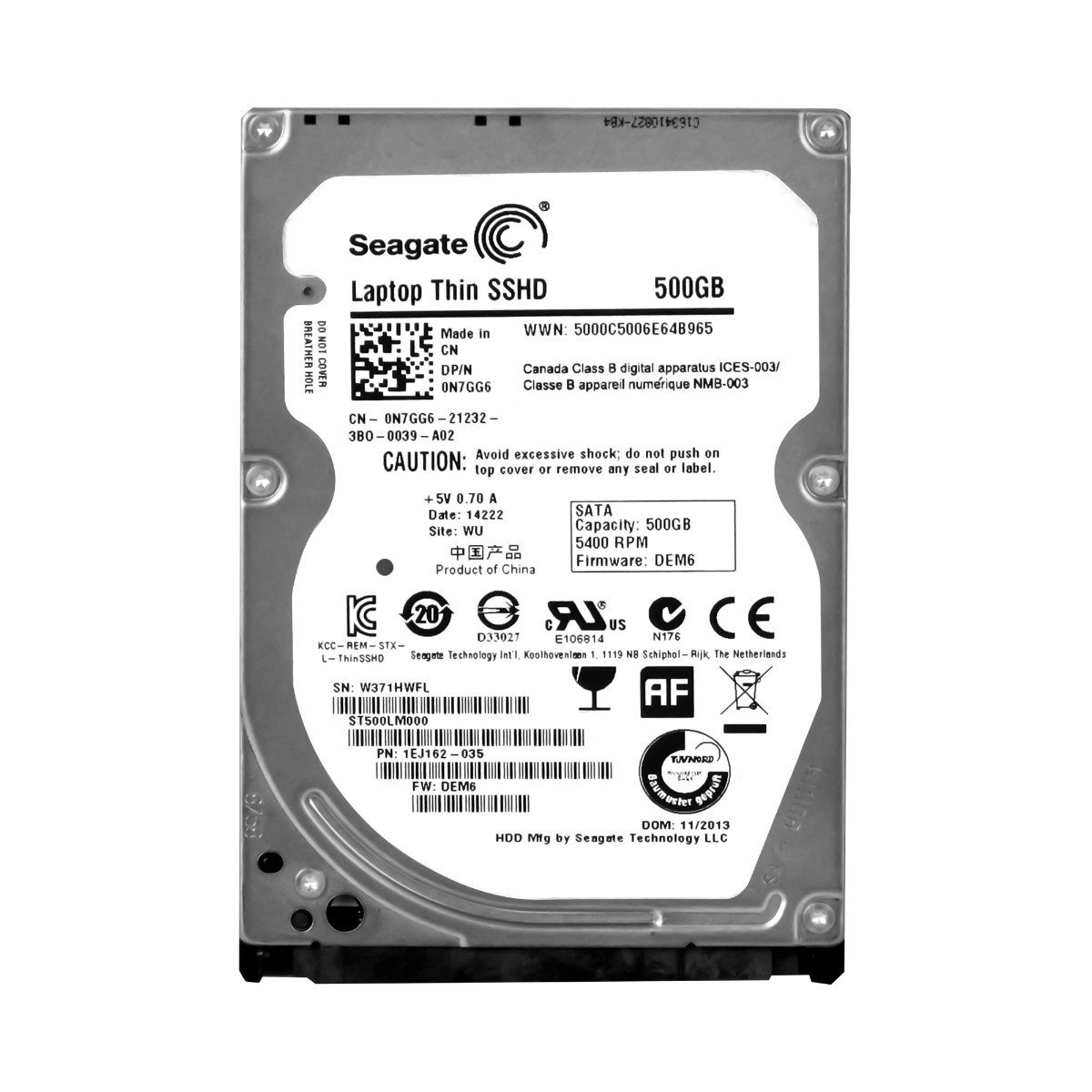 Dell 0N7GG6 500GB 5.4K Sata III 2.5'' ST500LM000