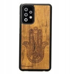 Dřevěné Pouzdro Pro Samsung Galaxy A72 5G Hamsa Case