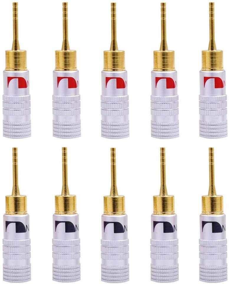 Nakamichi kolíkové zástrčky Proste 2mm Hq Ofc 10ks