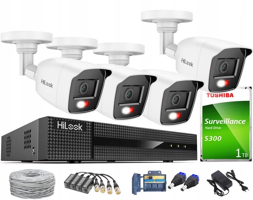 5Mpx monitorovací sada Hikvision 4 Ahd Tvi kamery