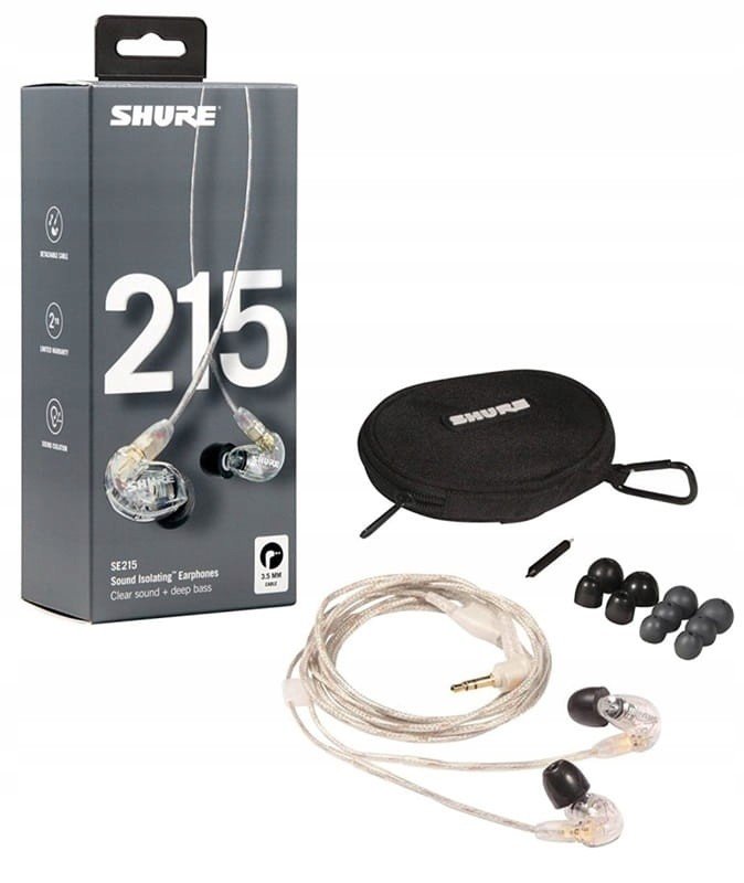Shure SE215-CL-EFS sluchátka monitory poslech