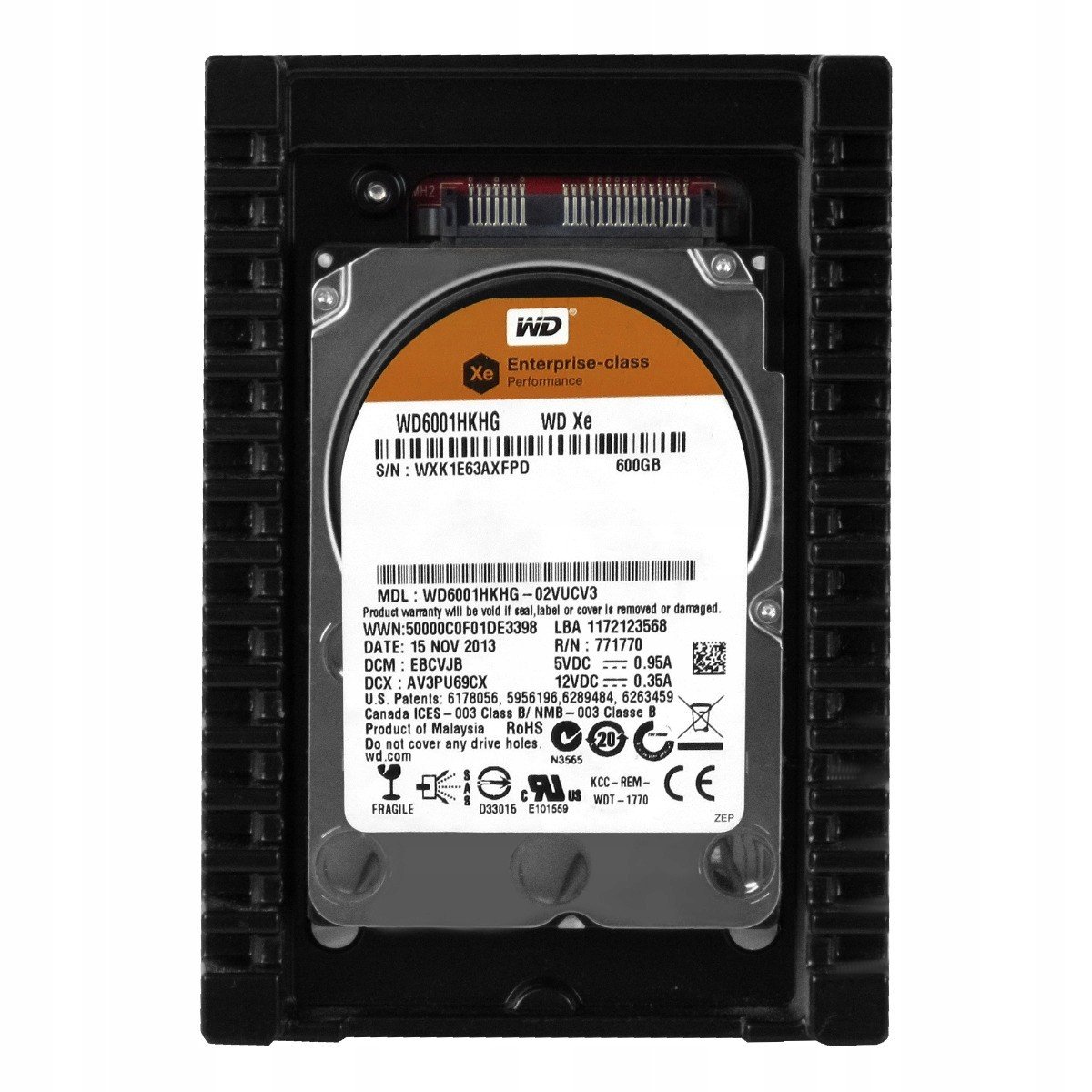 Wd Xe 600GB 10K 32MB SAS-2 3,5'' WD6001HKHG