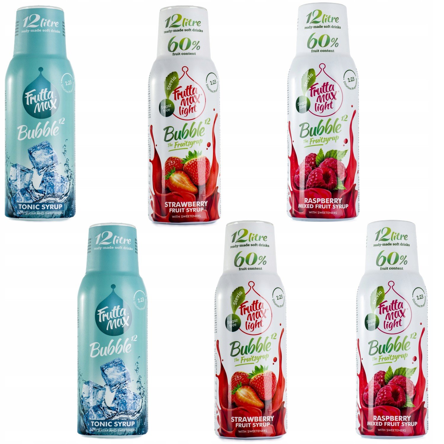 Fruttamax Sada 6x sirupů do saturátorů, 500 ml