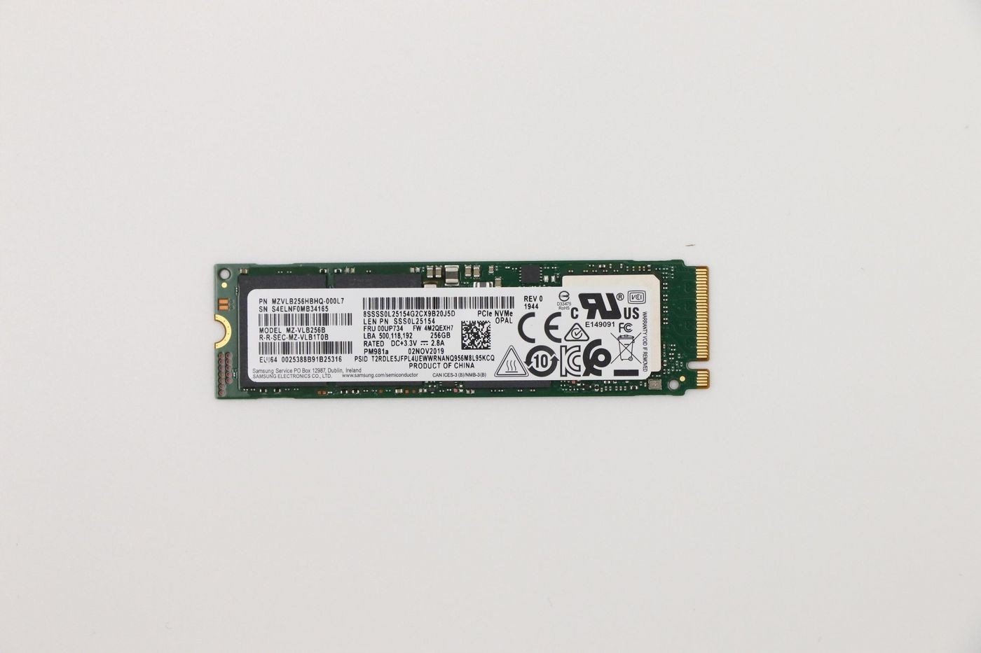 Lenovo Ssd M.2 2280 PCIe NVMe 256GB