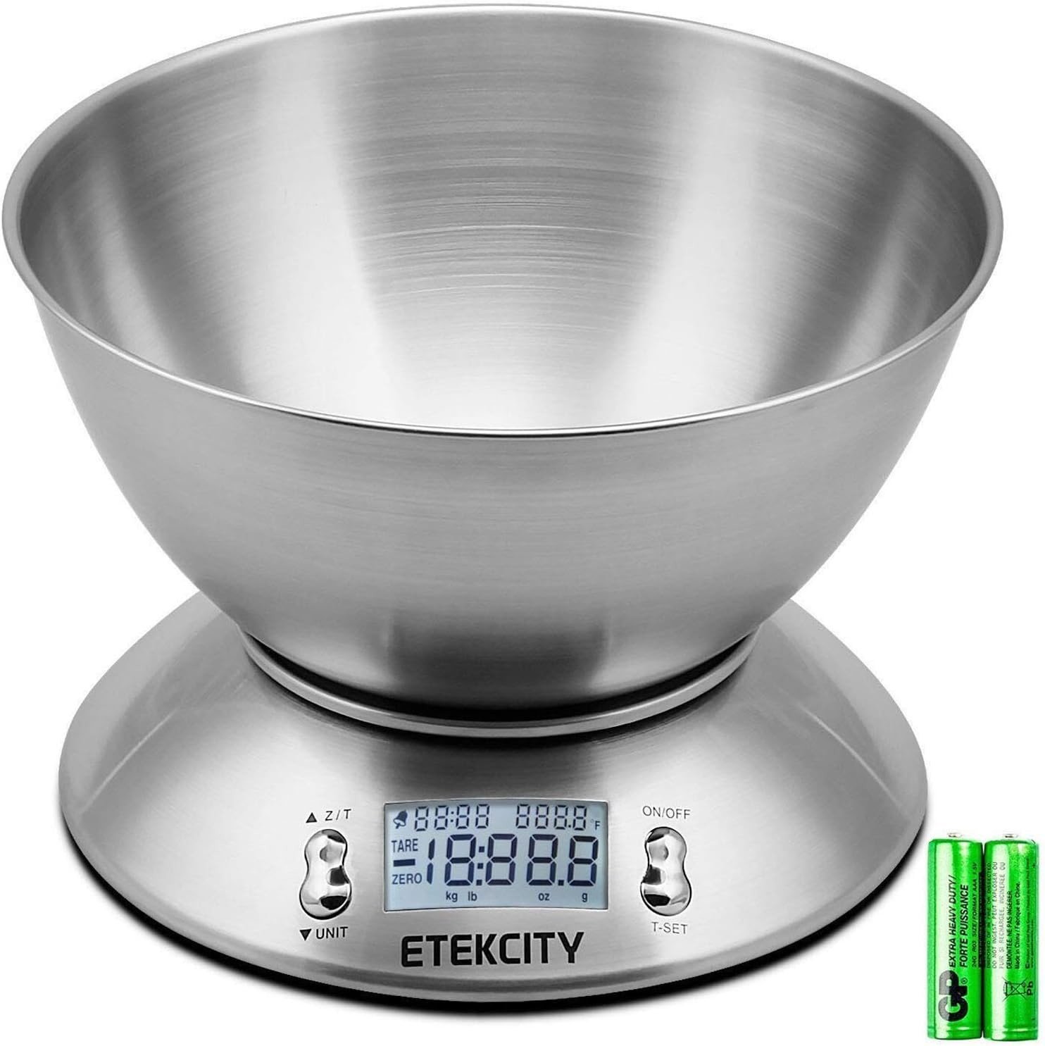 Kuchyňská váha Etekcity EK4150 stříbrná/šedá 5 kg