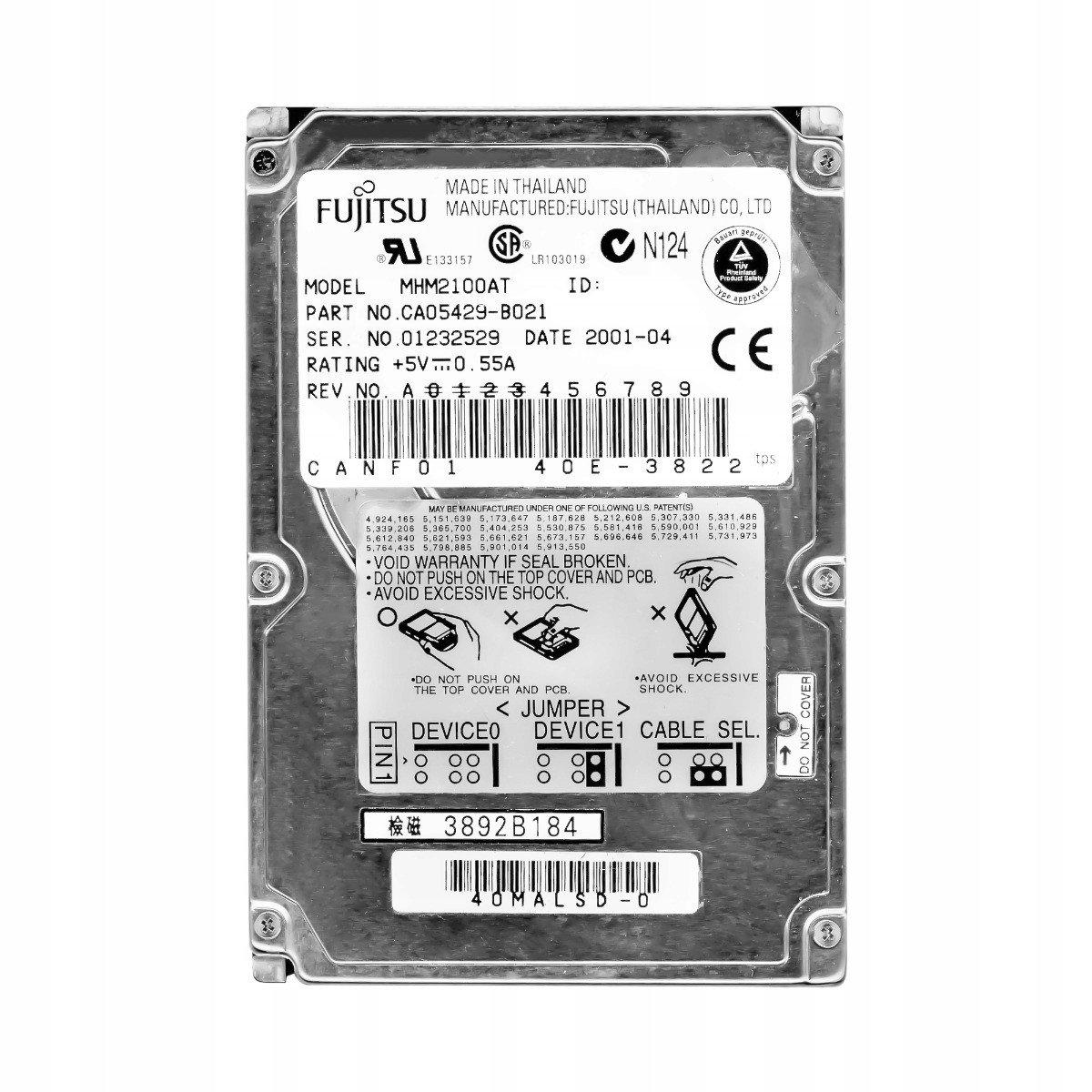 Fujitsu 10GB 4.2K 2MB Ata 2.5'' MHM2100AT