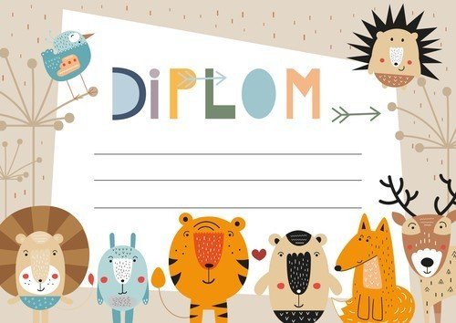 Baloušek Diplom A5 - Zvířátka - BD063