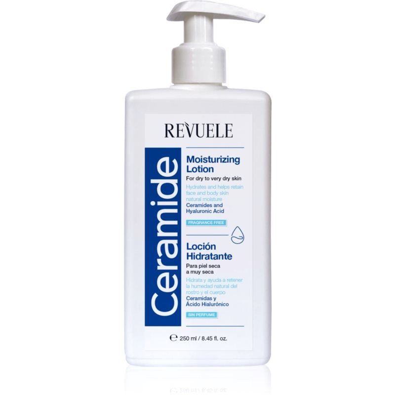 Revuele Ceramide Moisturizing Lotion hydratační mléko na tělo a obličej pro suchou až velmi suchou pokožku 250 ml