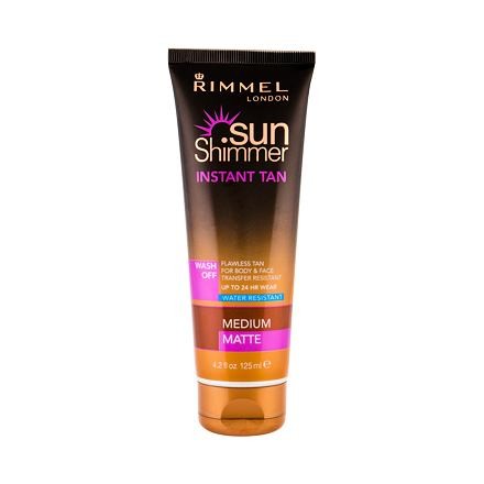 Rimmel London Sun Shimmer Instant Tan samoopalovací mléko pro obličej a tělo 125 ml odstín Medium Matte pro ženy