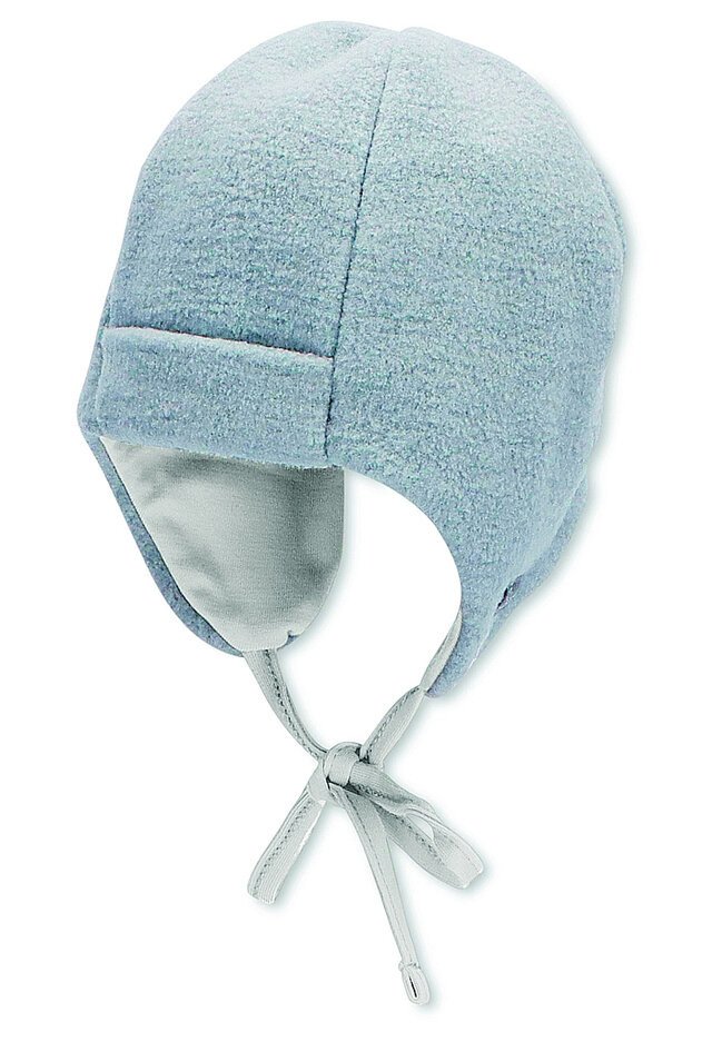 STERNTALER Čepice na zavazování zimní recyklovaný materiál smoke gray uni vel. 45 cm- 6-9 m