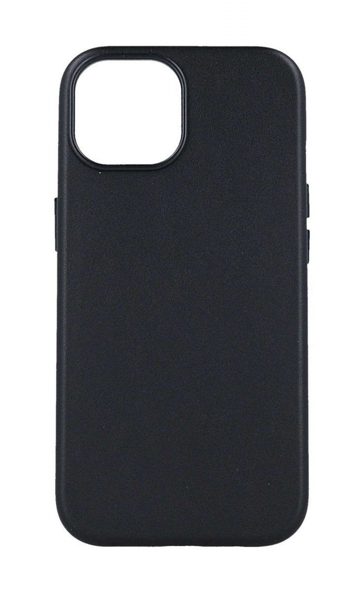 Kryt TopQ Leather iPhone 15 s MagSafe černý 105073