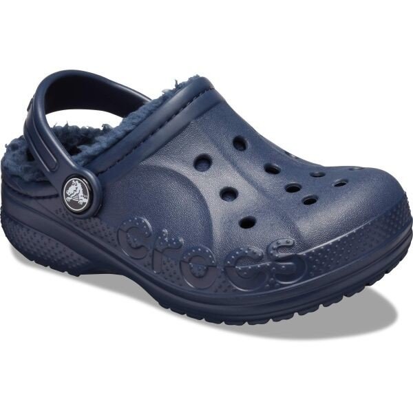 Crocs BAYA LINED CLOG K Dětské pantofle, tmavě modrá, velikost 32/33