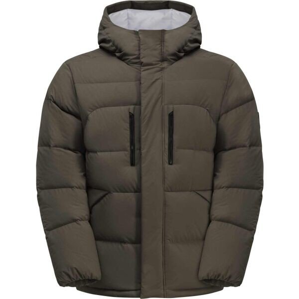 Jack Wolfskin ROEMERTOR M Pánská péřová bunda, khaki, velikost L