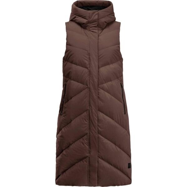 Jack Wolfskin MARIENPLATZ VEST W Dámský péřový kabát, hnědá, velikost XS