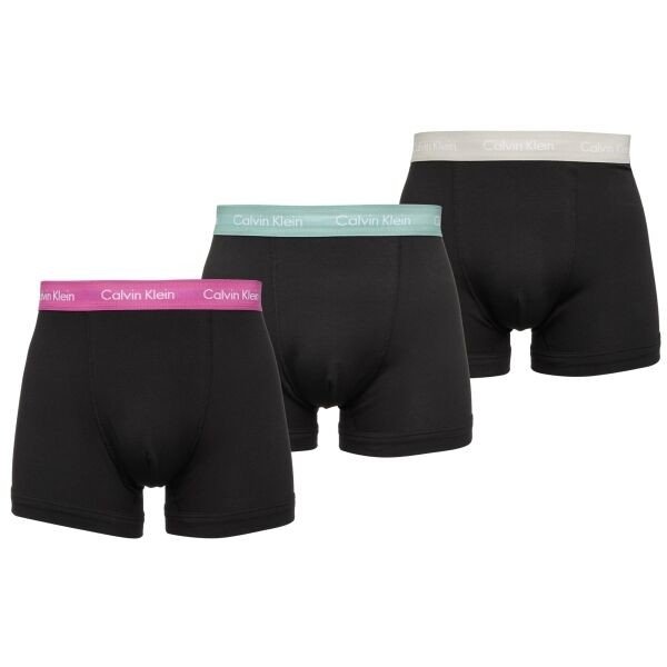 Calvin Klein COTTON STRETCH-TRUNK 3PK Pánské boxerky, černá, velikost L