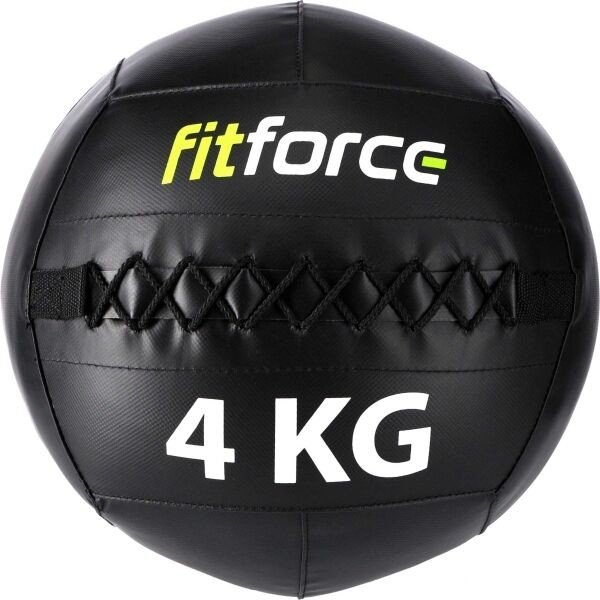 Fitforce WALL BALL 4 KG Medicinbal, černá, velikost 4 KG