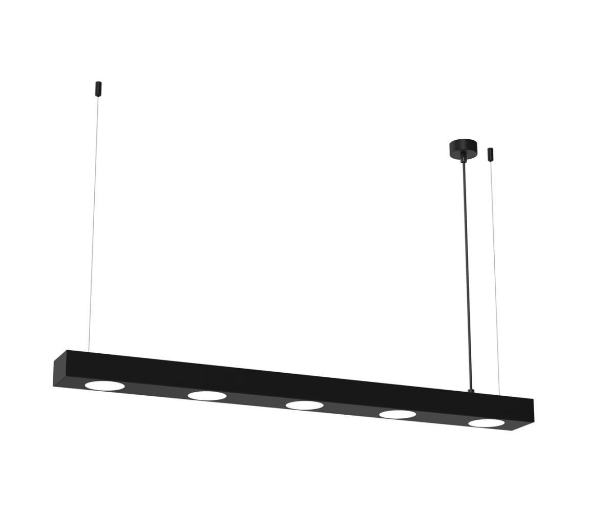 Lustr na lanku ALEXANDER 5xGX53/12W/230V černá