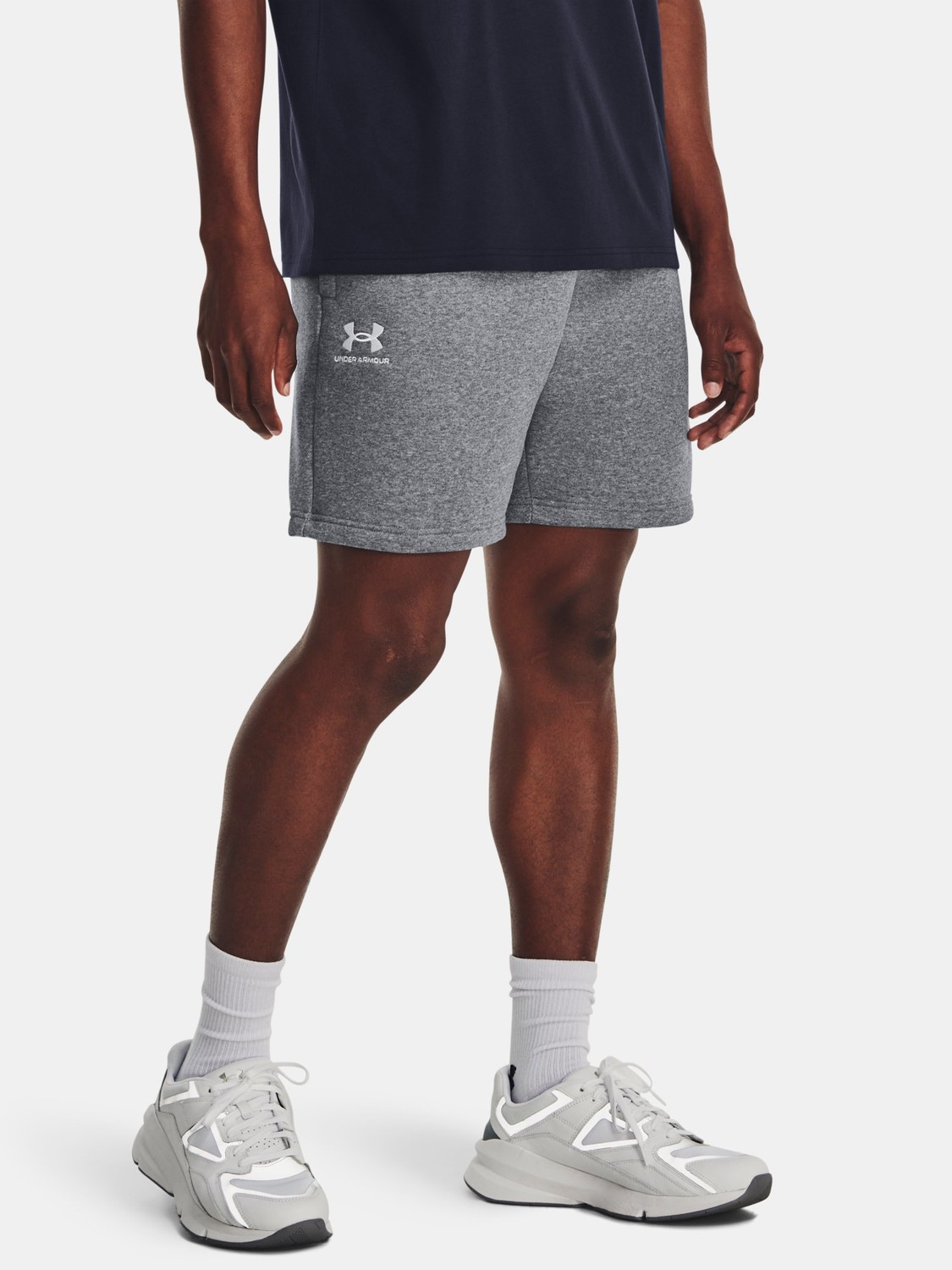 Under Armour Kraťasy UA Essential Fleece Shorts-GRY - Pánské