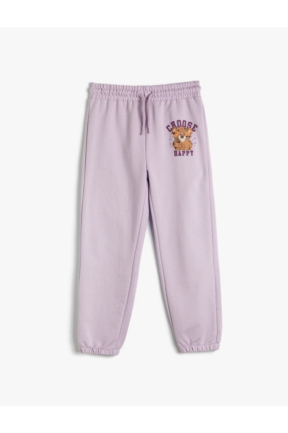 Koton Jogger Sweatpants with Tie Waist Teddy Bear Printed