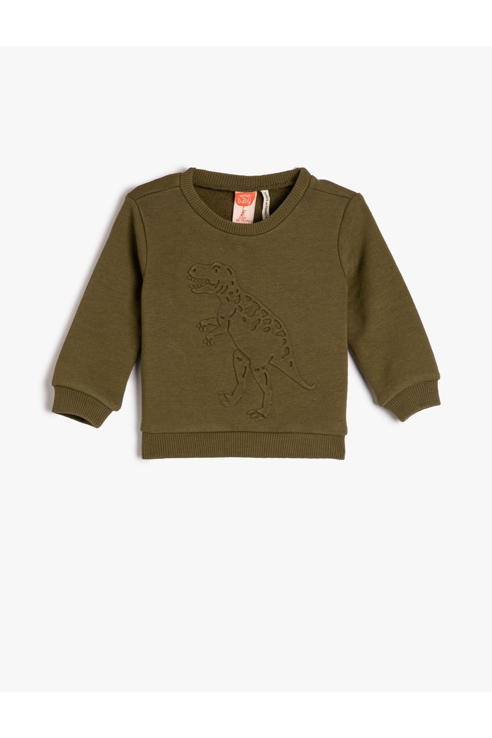 Koton Dinosaur Sweatshirt with Crew Neck Long Sleeve