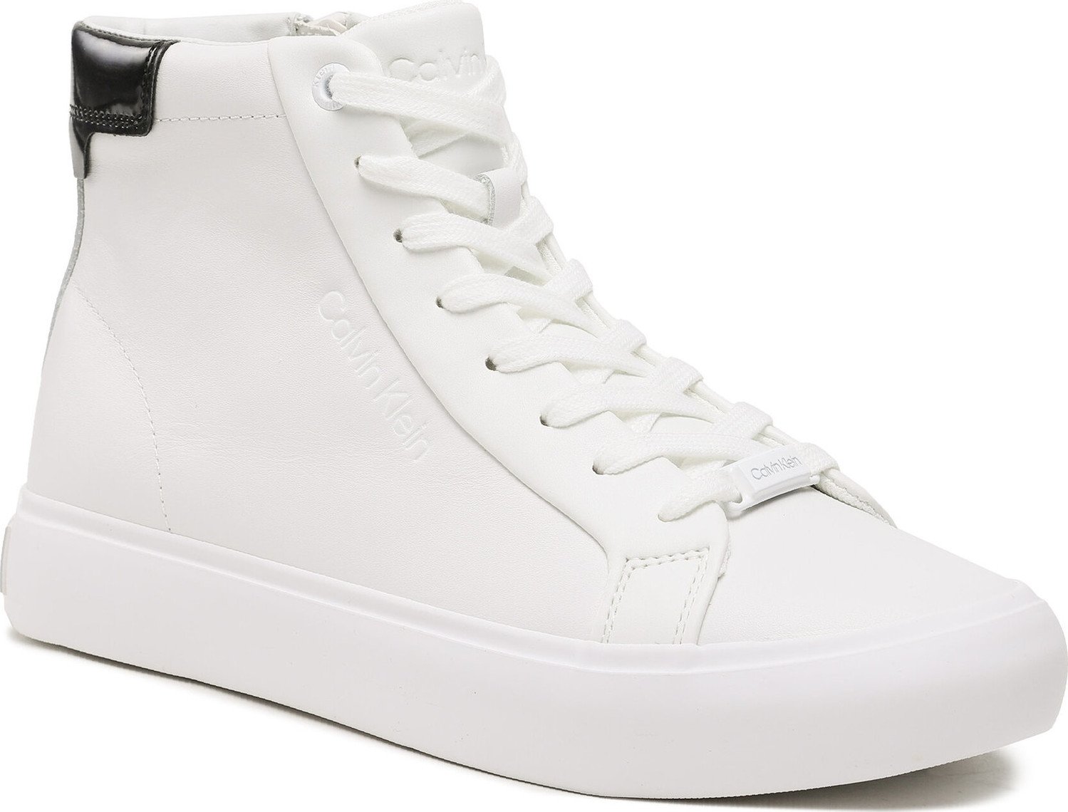 Sneakersy Calvin Klein Vulc High Top HW0HW01679 White / Black 0K4