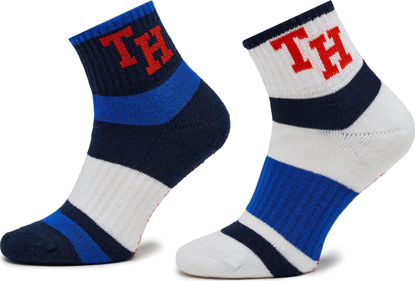 Sada 2 párů dětských vysokých ponožek Tommy Hilfiger 701224990 Blue Combo 001