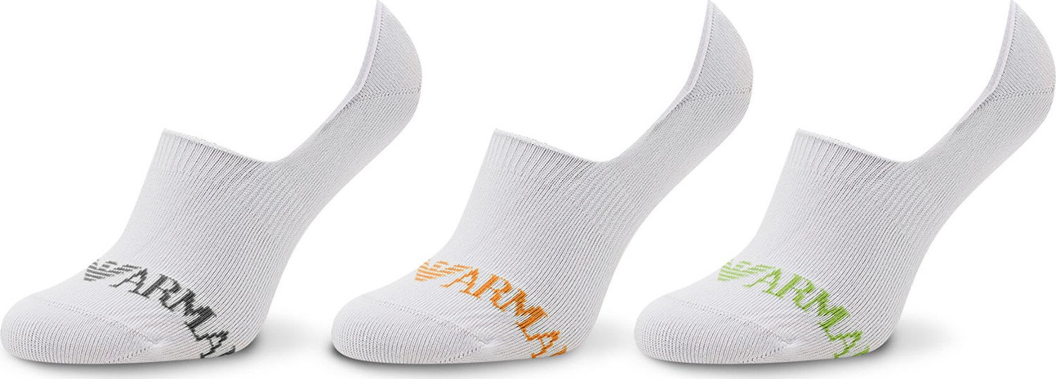 Sada 3 párů pánských ponožek Emporio Armani 306227 2F254 60210 Bianco/Bianco/Bianco