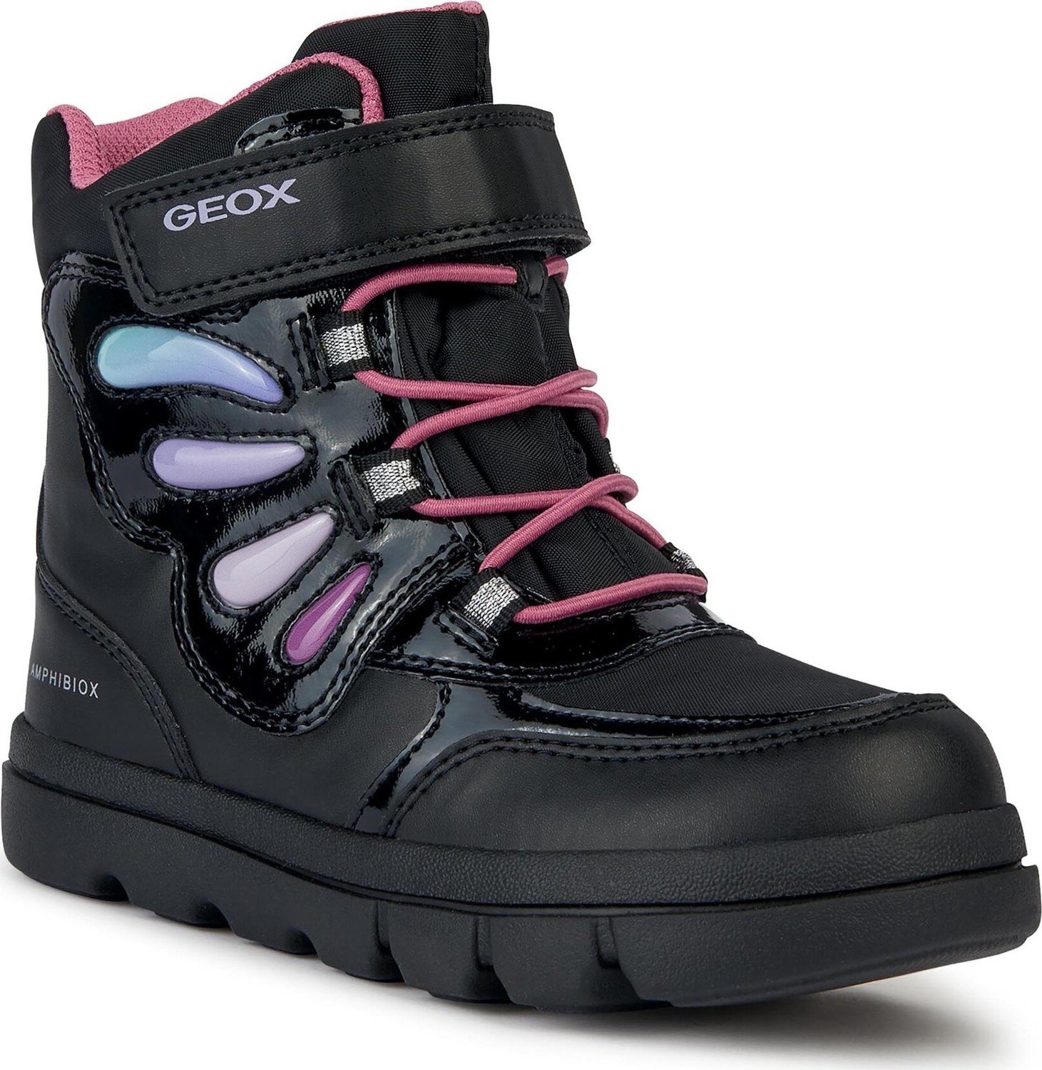 Kozačky Geox J Willaboom Girl B A J36HWA 054FU C9240 D Black/Multicolor