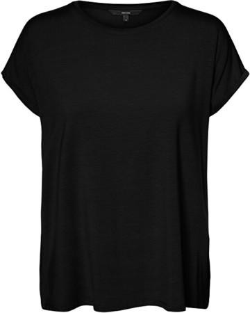 Vero Moda Dámské triko VMAVA Regular Fit 10284468 Black XXL