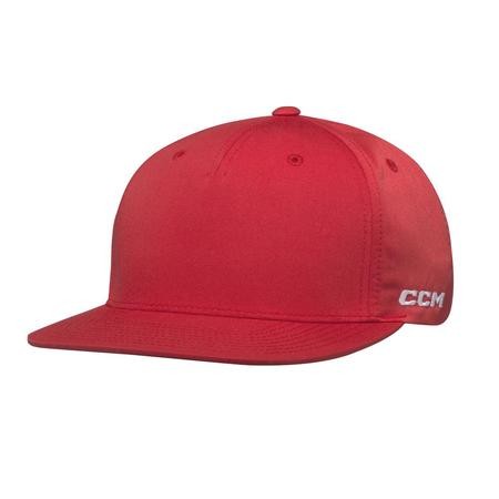 CCM Kšiltovka Team Flatbrim Snapback SR, červená, Senior