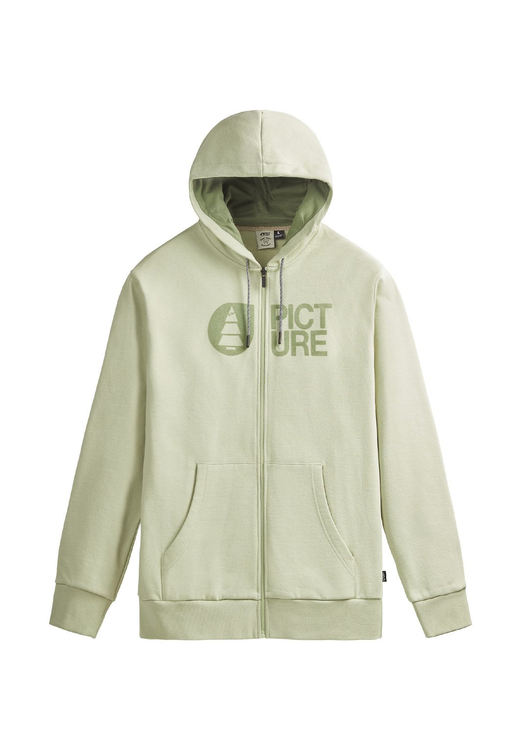 Mikina PICTURE Basement Flock Zip, Desert Sage velikost: L