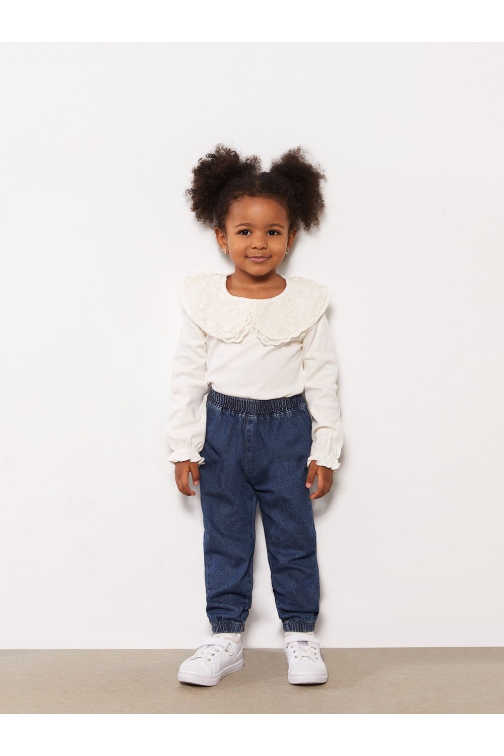 LC Waikiki Basic Baby Girl Jeans with Elastic Waist.
