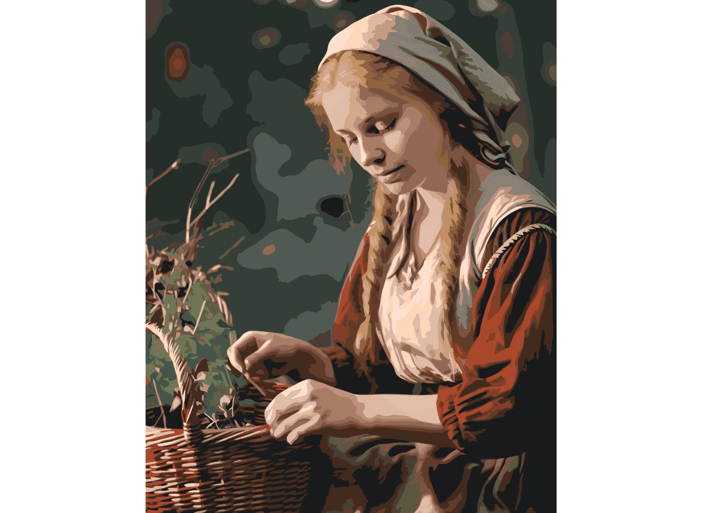 MALUJEŠ Malování podle čísel - BYLINKÁŘKA Rozměr: 30x40 cm, Rámování: vypnuté plátno na rám