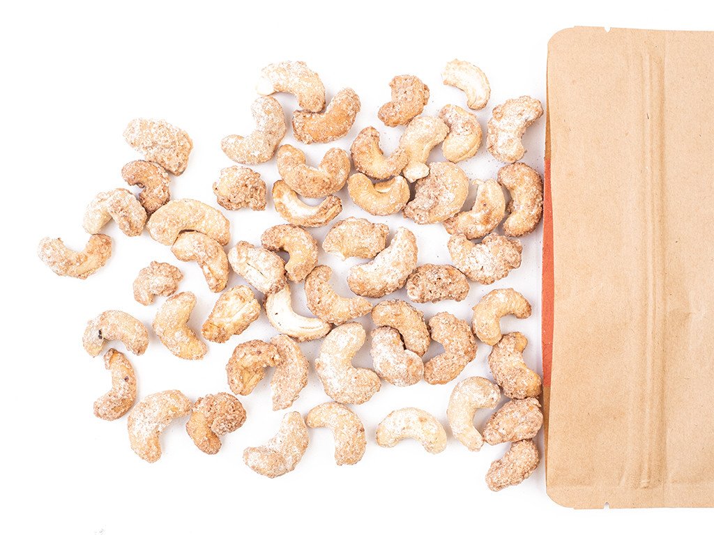 Veselá Veverka Kešu ořechy pražené v cukru 500 g