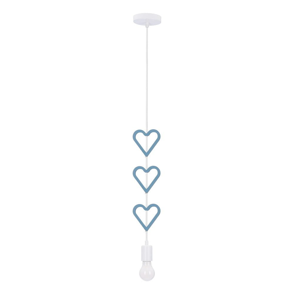 Bílo-modré dětské svítidlo s kovovým stínidlem Single – Candellux Lighting