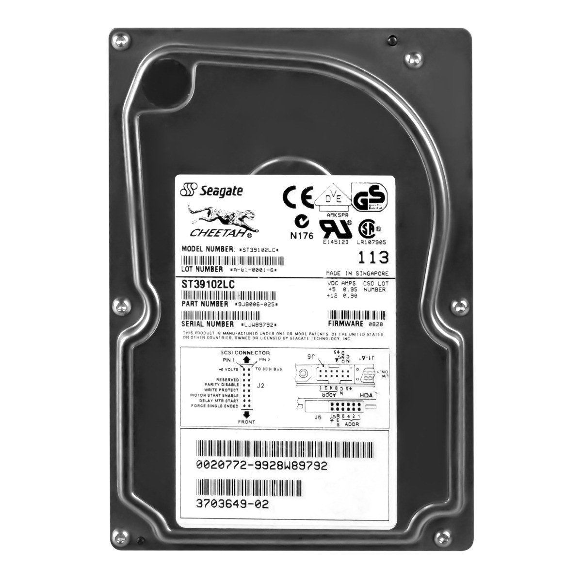 Seagate Cheetah 9GB 10K Scsi U80 3,5'' ST39102LC