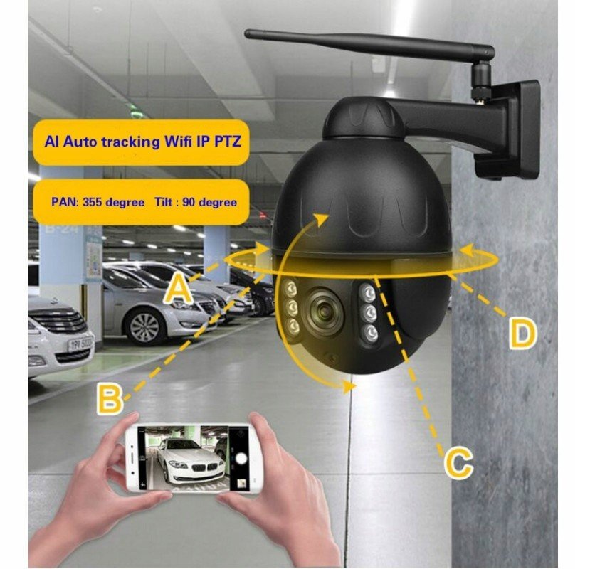 8MPX 4K Kamera Wifi Ptz Auto Tracking