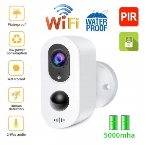 Wifi bezdrátová kamera na baterie , MicroSD, Ir