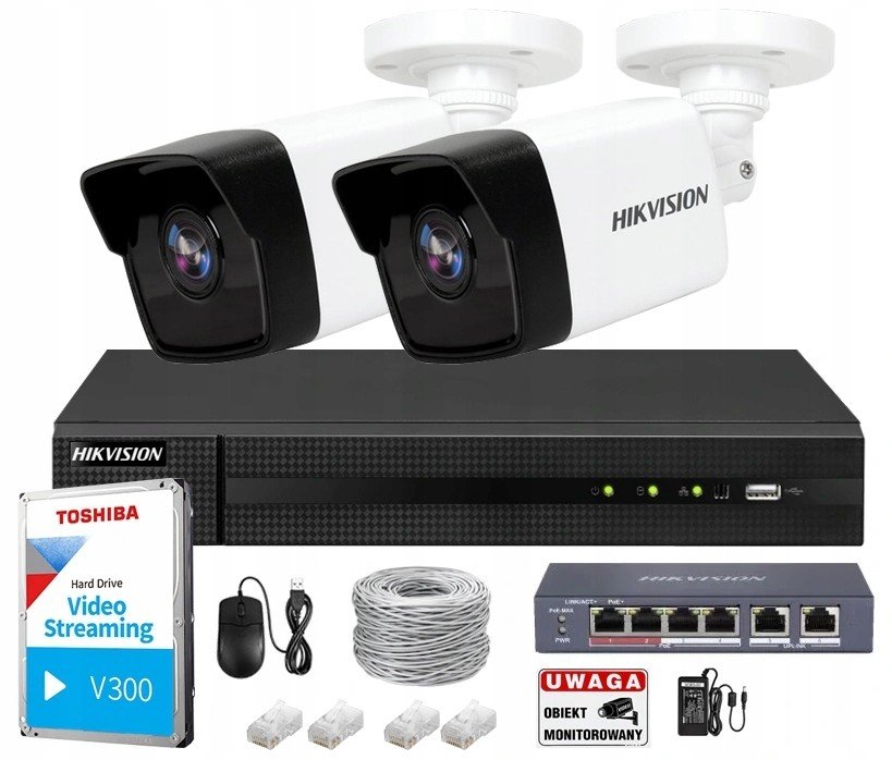 Set Hikvision 2 Kamery 4Mpx PoE Venkovní Cctv