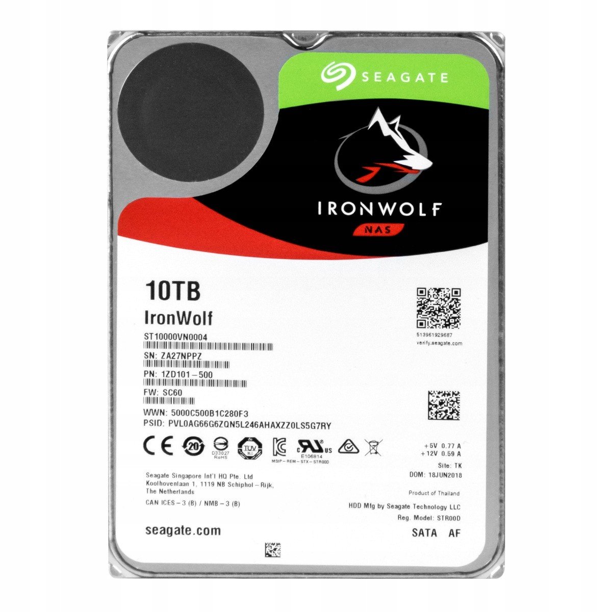 Seagate 10TB 7.2K 256MB Sata III 3.5 ST10000VN0004