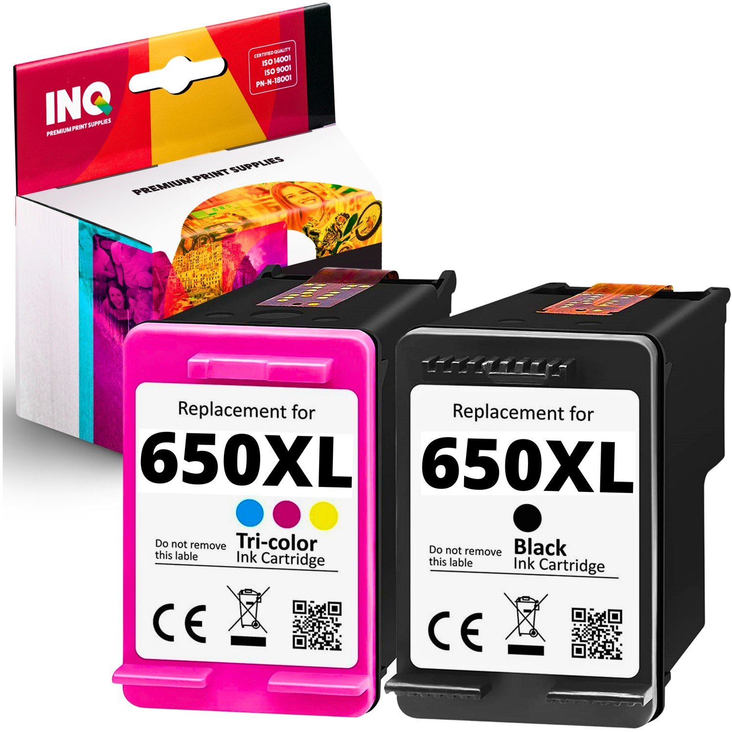 Inkoust pro Hp 650 černý a barevný Set náhradní XL
