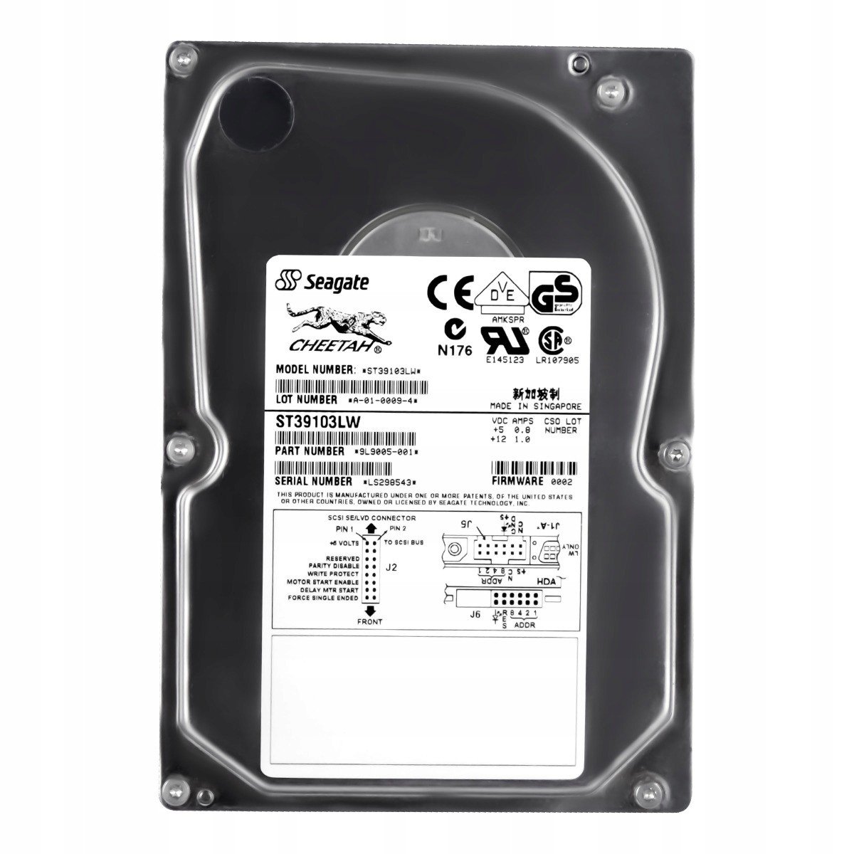 Seagate Cheetah 18LP 9,1GB 10K Scsi 3,5' ST39103LW