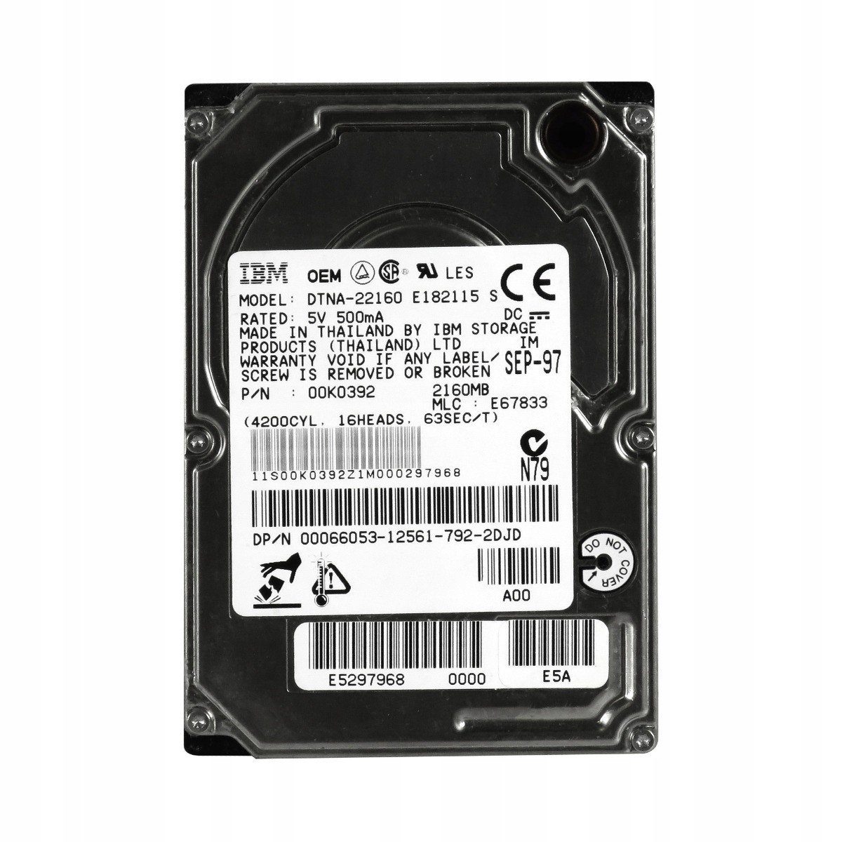 Dell 00066053 00K0392 2.1GB 4K Ata 2.5' DTNA-22160