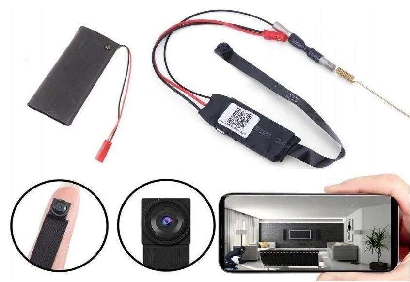 Mini Kamera Skrytá Špionážní Ip Wifi Detekce