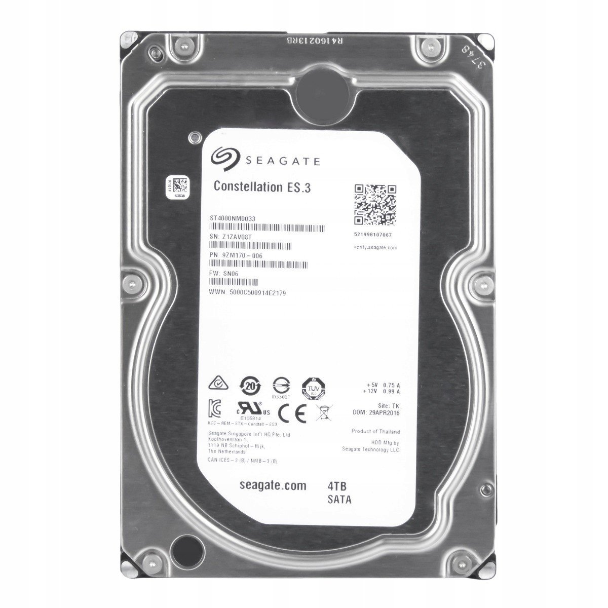 Seagate 4TB 7.2K 128MB Sata III 3.5'' ST4000NM0033