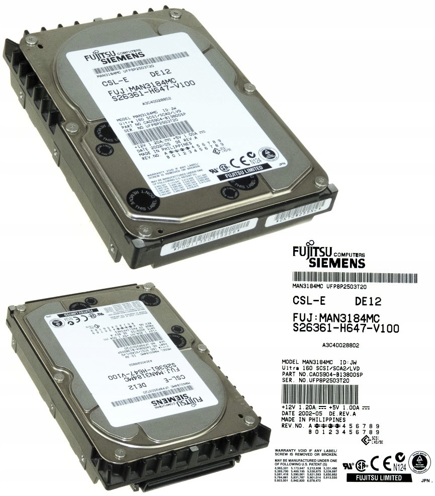 Fujitsu A3C40028802 18GB 10K Scsi 3,5'' MAN3184MC
